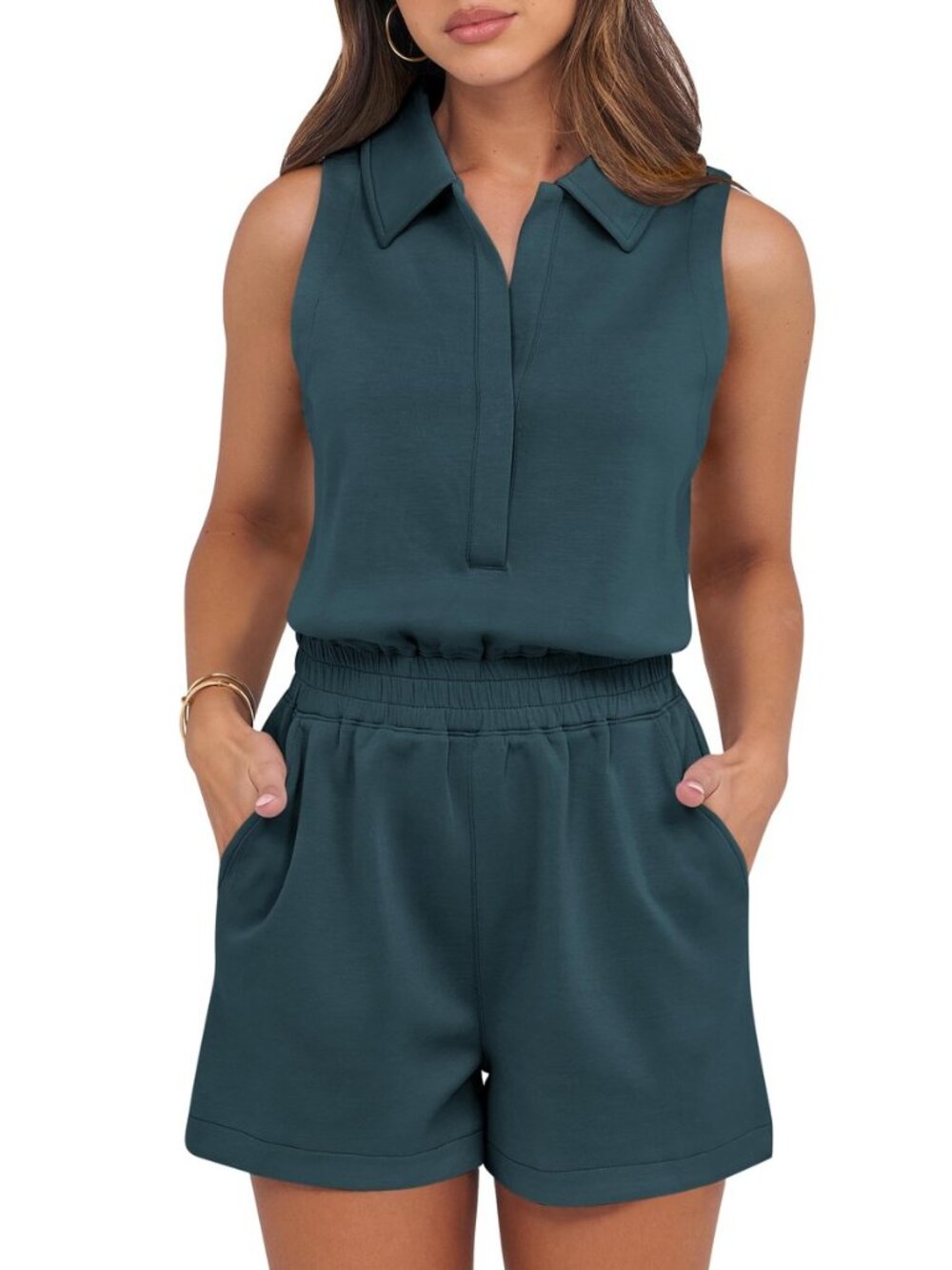 Romper for Womens Summer Dressy Casual Sleeveless Short Jumpsuits
